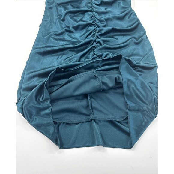 Speechless Strappy Bodycon Dress Womens Small Green Faux Diamond Mini Party NEW - Picture 5 of 10